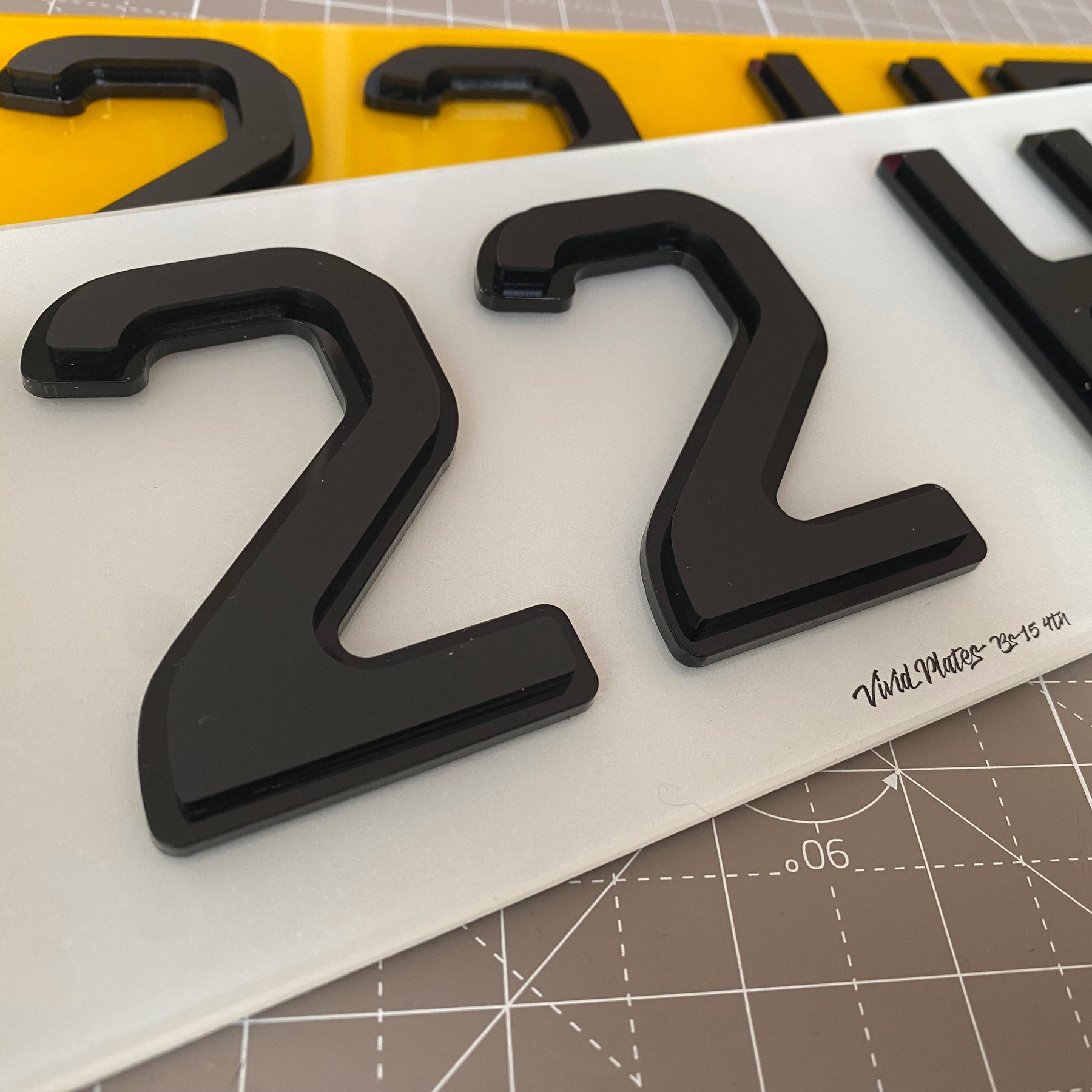 Shadow Numbe Rplates 4D Shadow Number Plates | Vivid Plates
