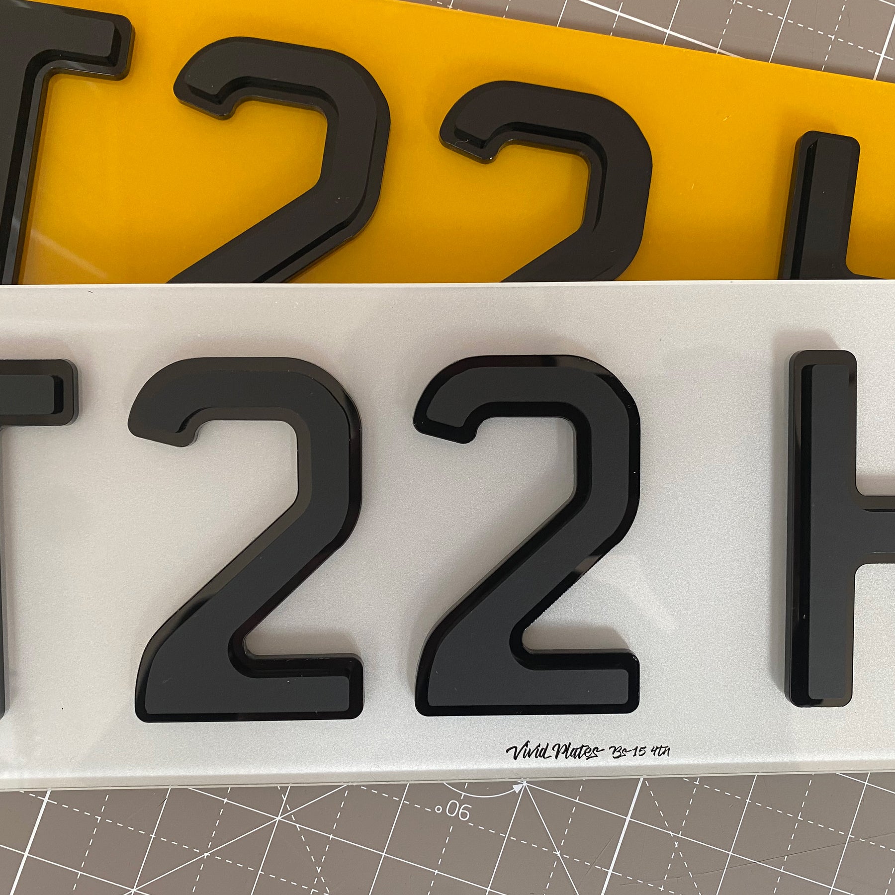 Shadow Numbe Rplates 4D Shadow Number Plates | Vivid Plates