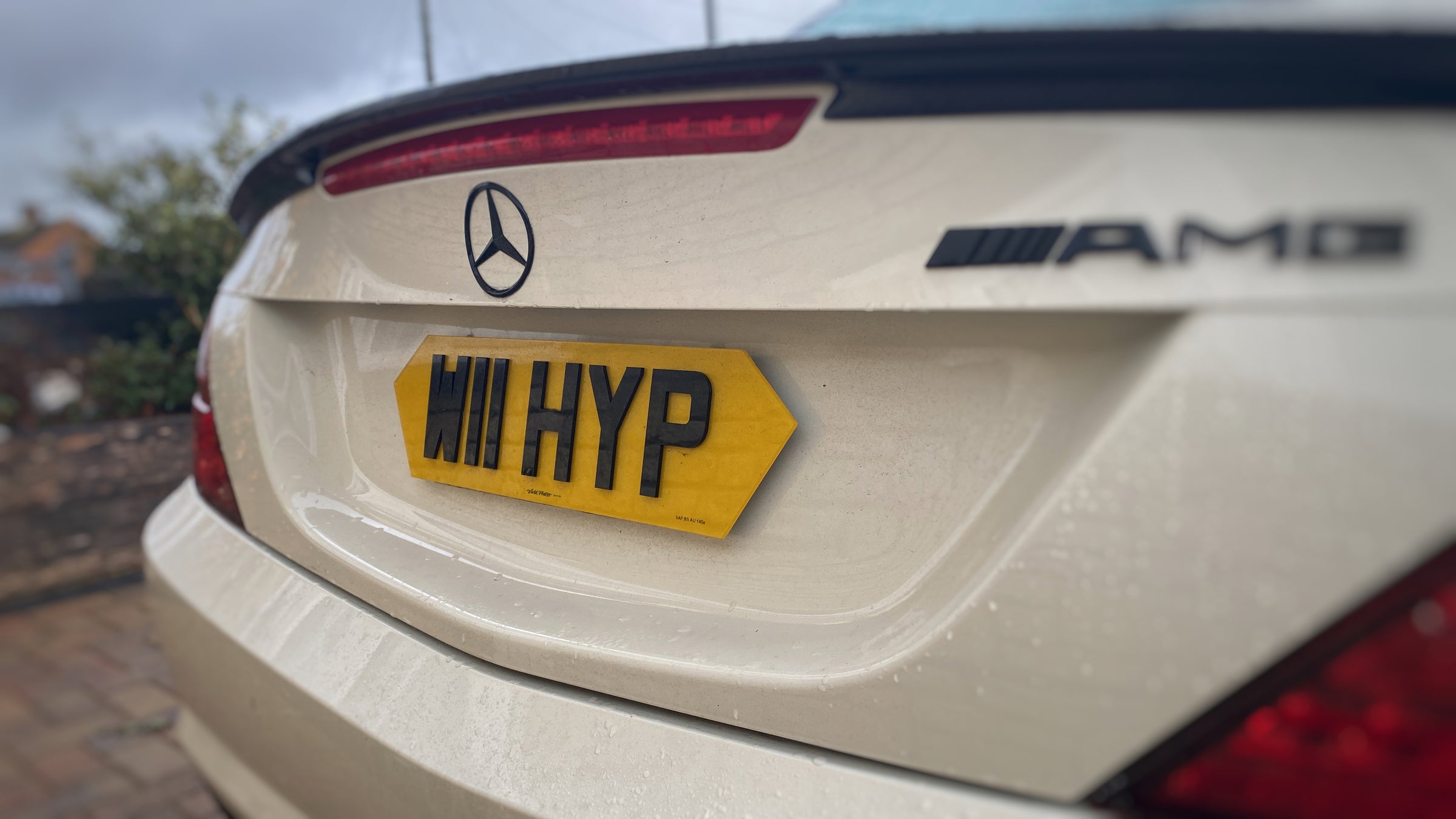 Hex Lambo Number Plate on Mercedes AMG