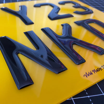 Motorcycle number plates 9x7 3D Gel