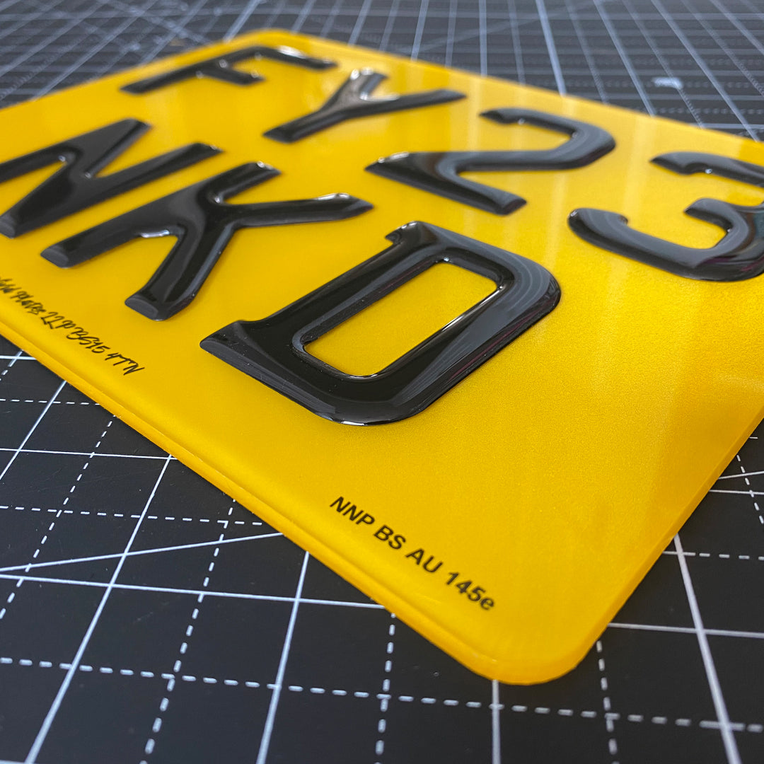 3D Gel Motorbike Number Plates Vivid Plates